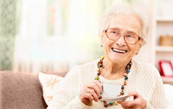 woman with tea